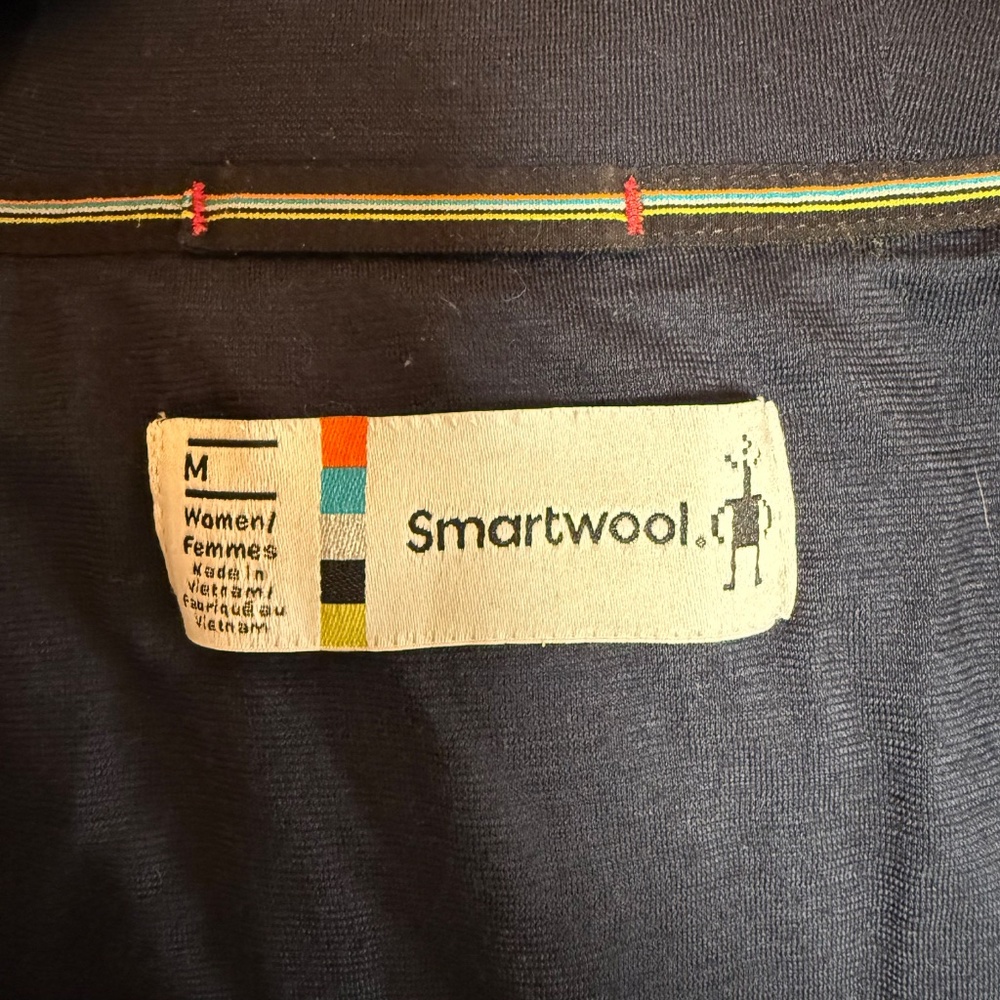 Smartwool Red Hybrid Merino Wool Side Panels Full Zip Puffer Vest Women M - Picture 6 of 13